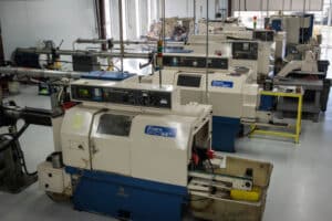 Production floor at a machine shop Aurora IL engineers can drive to