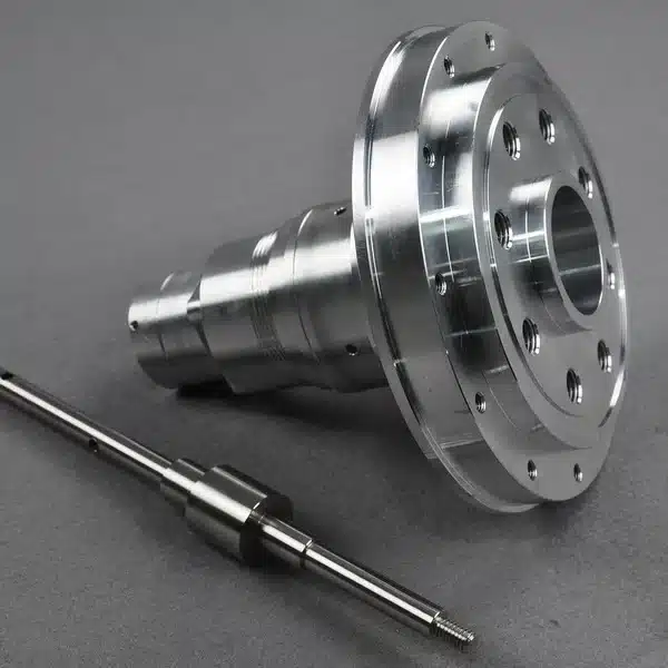 Precision CNC Turned Parts in production on a machining center