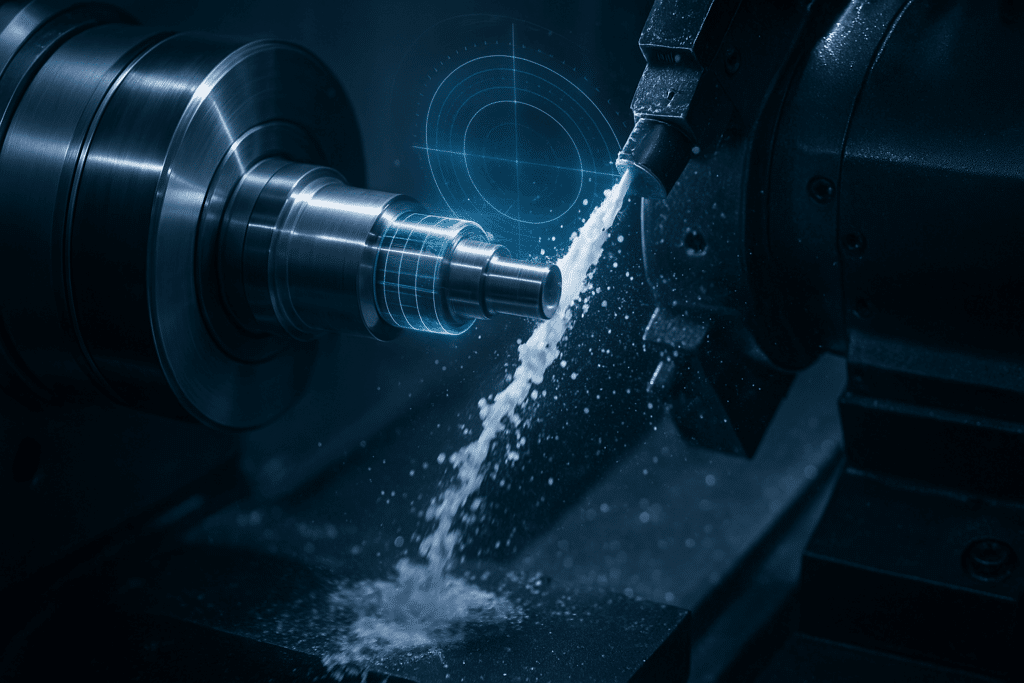 High-precision CNC lathe machining stainless steel part symbolizing the ROI of avoiding cheap machining.